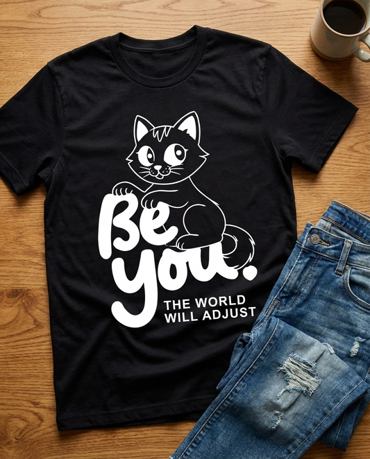 Be You - Cat Lover T-Shirt – Soft Unisex Cotton Tee by Bella + Canvas