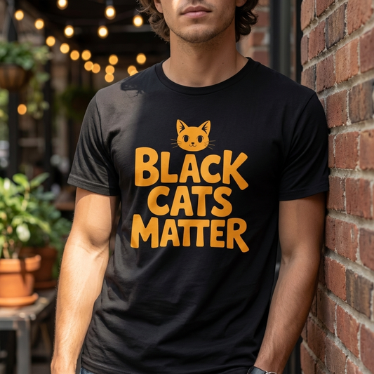Black Cats Matter - Cat Lover T-Shirt – Soft Unisex Cotton Tee by Bella + Canvas